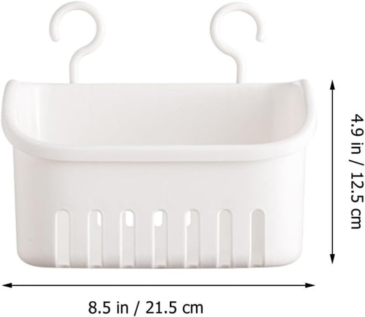 Hanging Shower Basket Wall-mounted Bathroom Organizer Multi-function Toiletry Storage Basket for Home Bath Supply Small Size