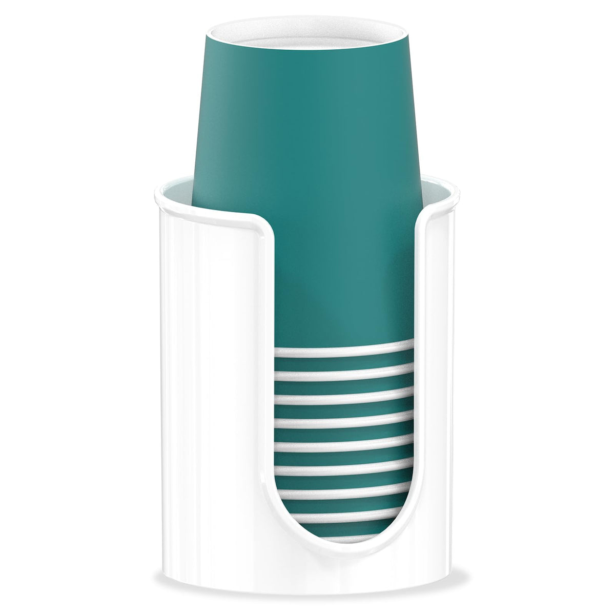 GeeRic Bathroom Cup Dispenser 3 oz, 1 Pack Small Disposable Paper Cups Holder for Bathroom, Countertop Mouthwash Cup Holder for Dixie and Paper Cups(Clear)