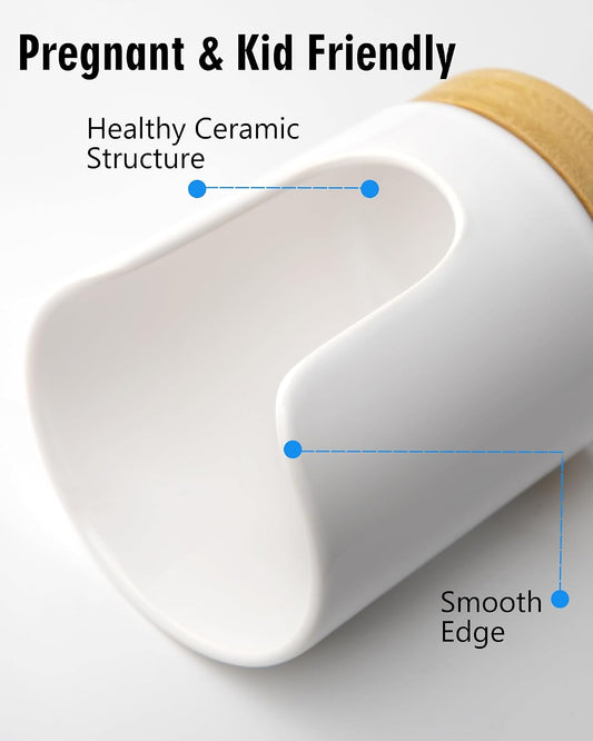 Ceramic Bathroom Cup Holder, 3 oz Dispenser, White