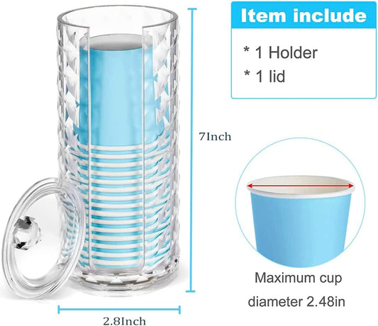 Bathroom Cup Dispenser, Mouthwash Cup Holder for 3oz Disposable Paper Cups