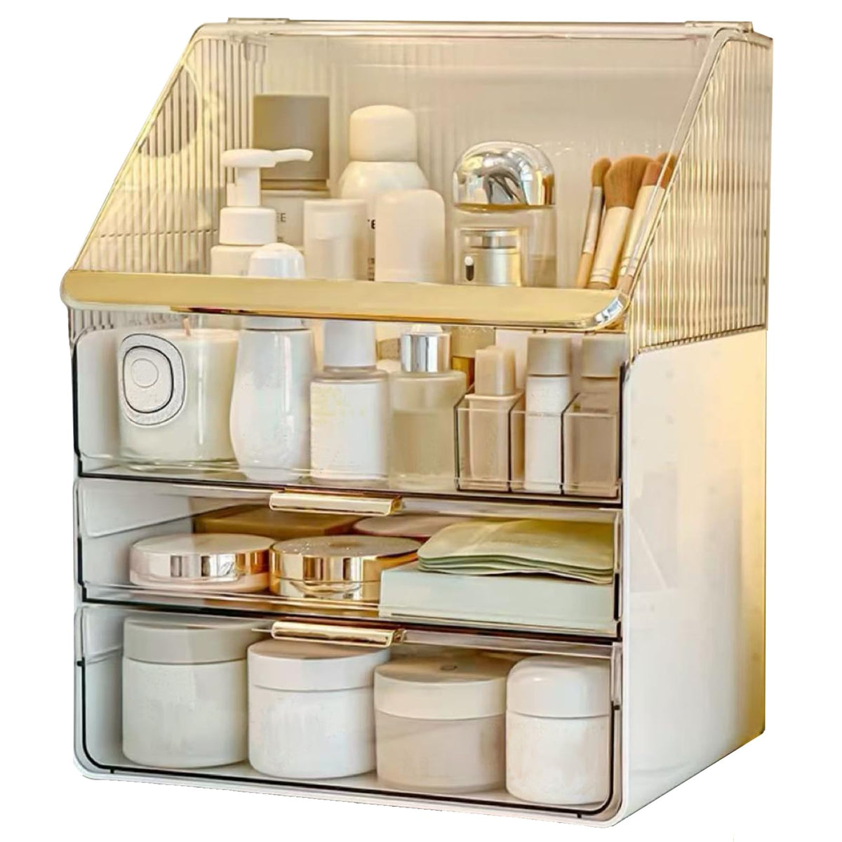 Omeily Makeup Organizer Countertop Vanity Cosmetic Skincares Organizer