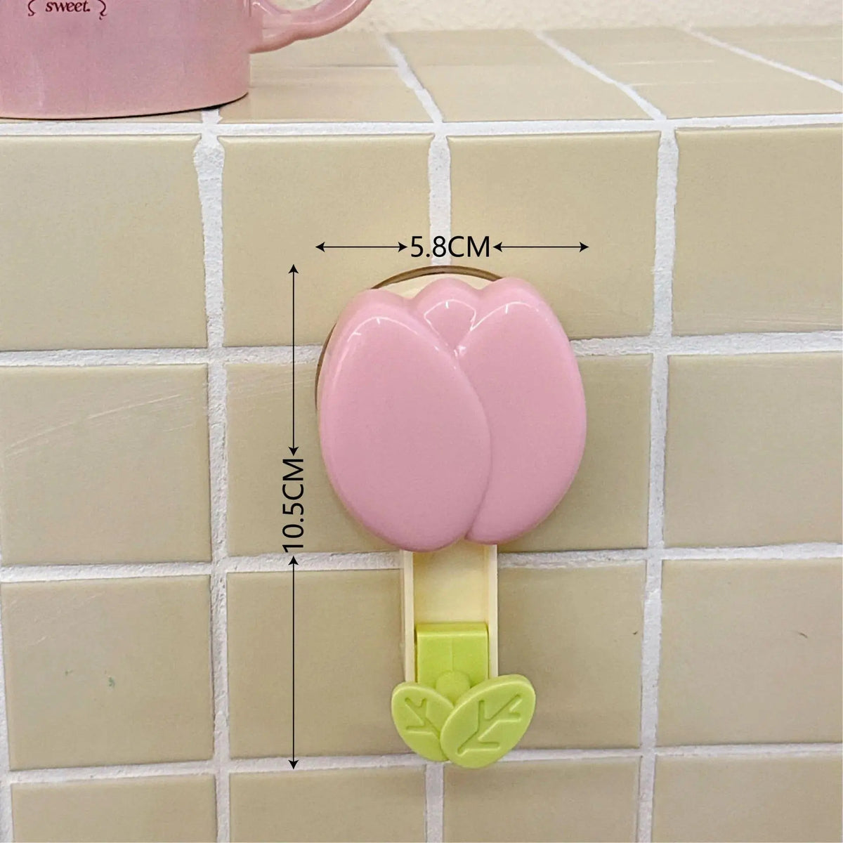 Tulip suction cup storage basket for household wall mounted bathroom toiletries storage basket