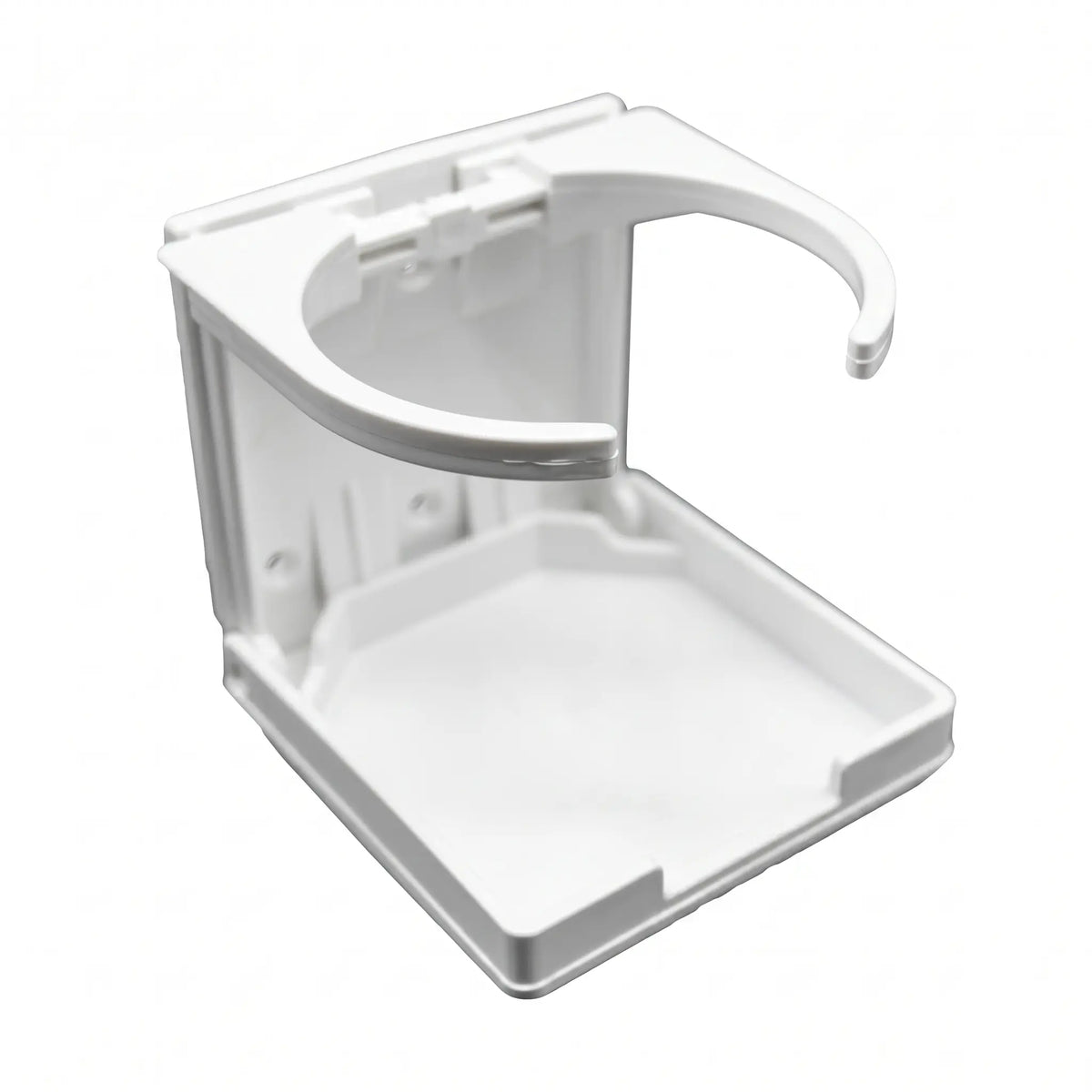 Marine City White Adjustable Folding Cup Holder – ABS Plastic, 2-5/8” to 3-1/2”