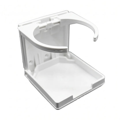 Marine City White Adjustable Folding Cup Holder – ABS Plastic, 2-5/8” to 3-1/2”