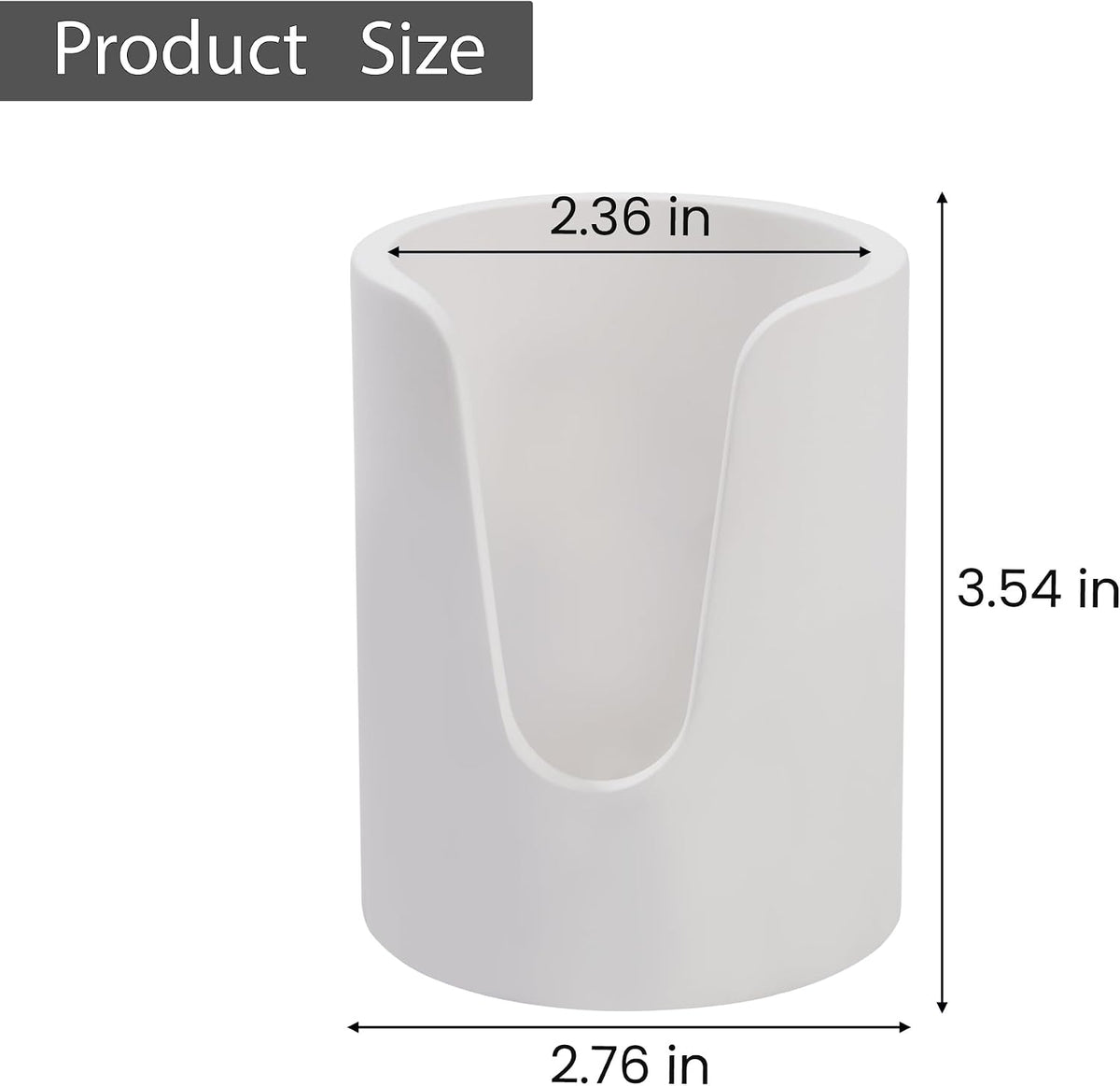 Bathroom Cup Dispenser, Diatomaceous Earth Mouthwash Cup Holder, 3oz Cup Holder for Bathroom Counter, Disposable Cup Dispenser, Guest Bathroom Essentials, White (Cups Not Included)