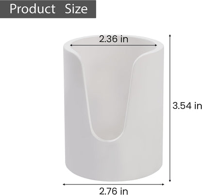 Bathroom Cup Dispenser, Diatomaceous Earth Mouthwash Cup Holder, 3oz Cup Holder for Bathroom Counter, Disposable Cup Dispenser, Guest Bathroom Essentials, White (Cups Not Included)