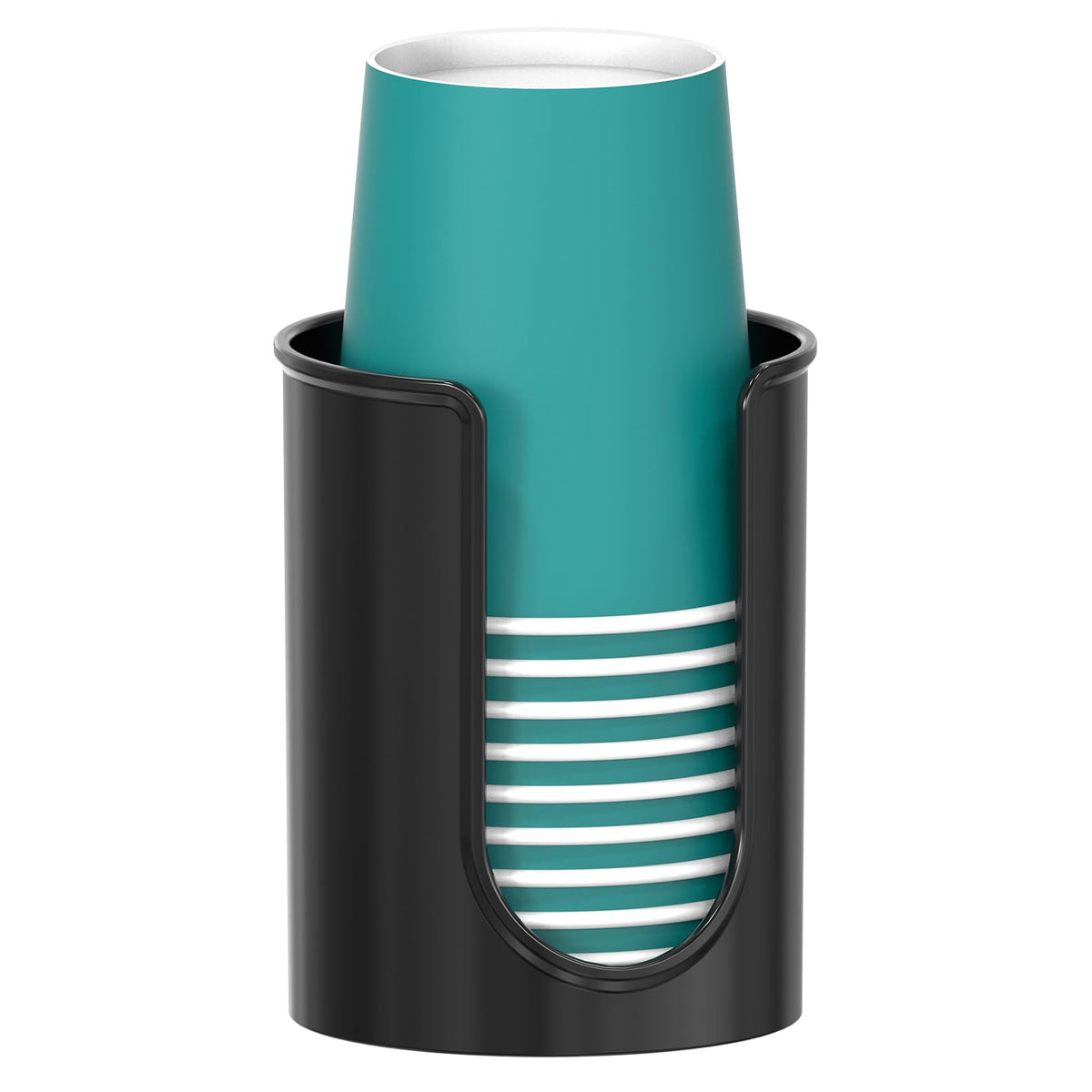 GeeRic Bathroom Cup Dispenser 3 oz, 1 Pack Small Disposable Paper Cups Holder for Bathroom, Countertop Mouthwash Cup Holder for Dixie and Paper Cups(Clear)