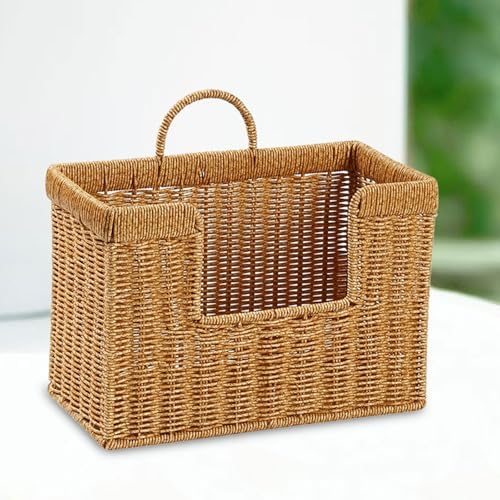 Handwoven Hanging Storage Basket for Bathroom Storage,Small