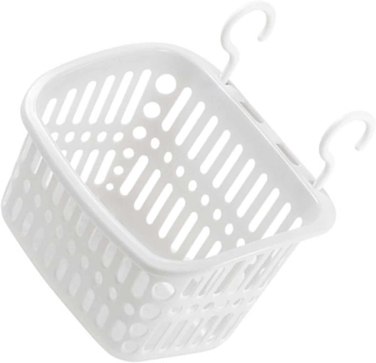 FTVOGUE Hanging Plastic Storage Basket, Durable Wall Mounted Organizer for Bathroom and Kitchen, MultiPurpose Design 13.5 X 21.5 X 17 Cm