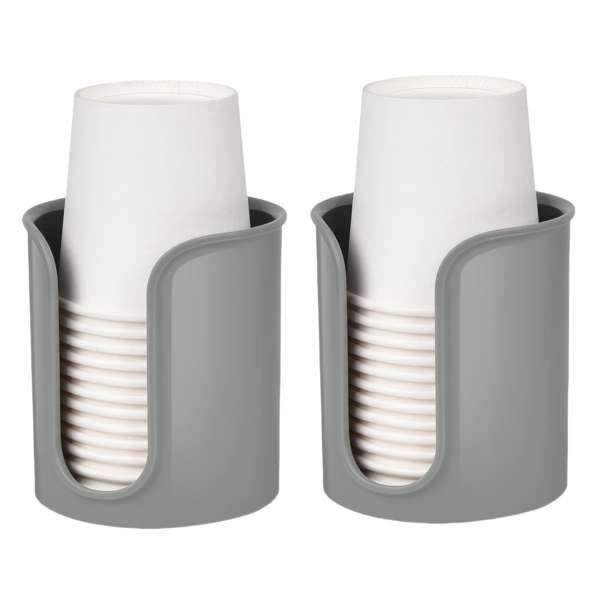 Bathroom Cup Dispenser 5 oz Countertop,2 Pack Mouthwash Cup Holder for Bathroom,PC Small Disposable Cup Holder for 5oz Paper Cups and Mouthwash Cups