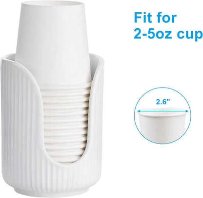 Plastic Bathroom Cup Dispenser, White