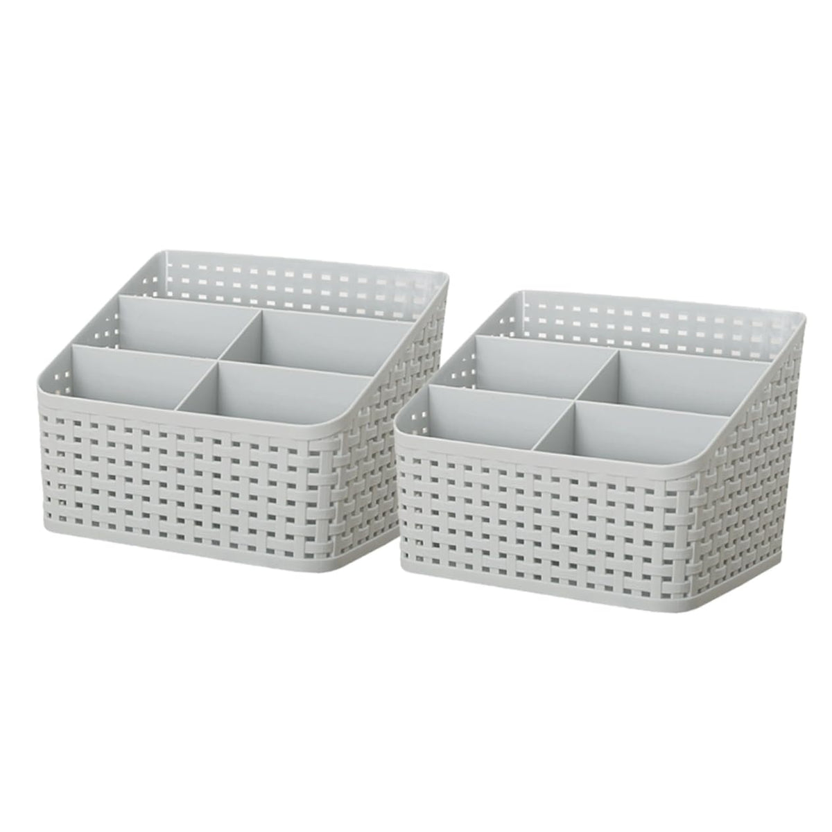 2 Pack Cosmetic Storage Box Pink Pp Desk Organizer for Makeup Jewelry Brushes Office Supplies Desktop Storage Case for Home and Office
