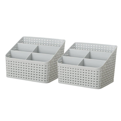 2 Pack Cosmetic Storage Box Pink Pp Desk Organizer for Makeup Jewelry Brushes Office Supplies Desktop Storage Case for Home and Office