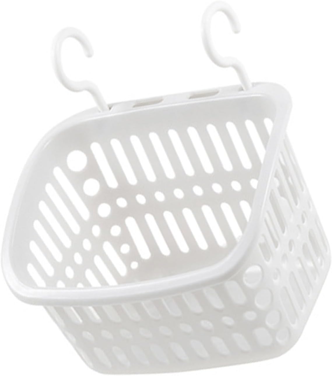 GLOGLOW Hanging Plastic Storage Basket Wall Mounted Organizer with Air Holes and Drainage Holes for Bathroom Kitchen Shower and Dorm Room Organization