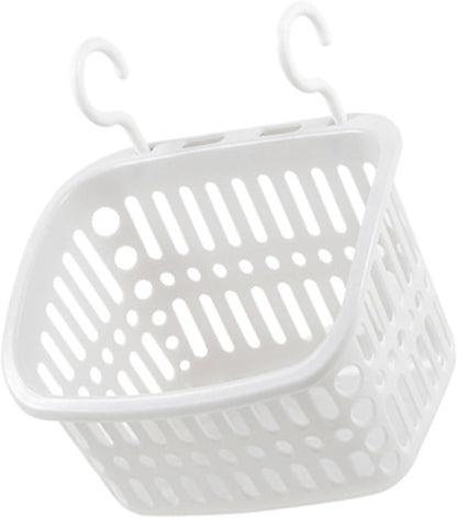 GLOGLOW Hanging Plastic Storage Basket Wall Mounted Organizer with Air Holes and Drainage Holes for Bathroom Kitchen Shower and Dorm Room Organization