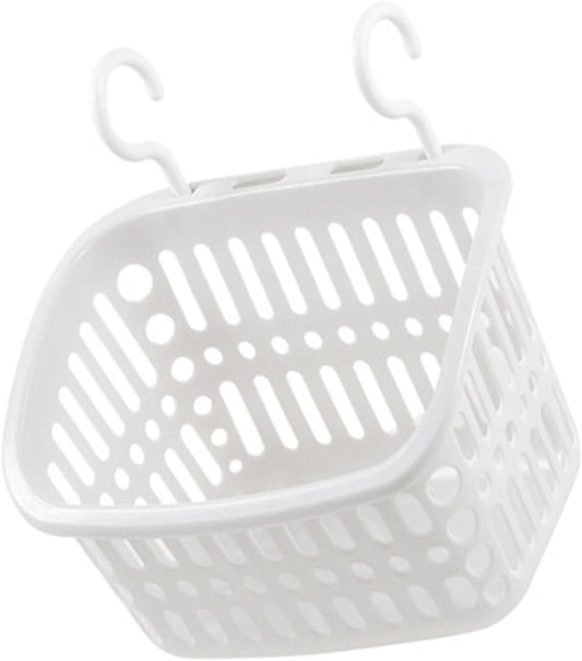 GLOGLOW Hanging Plastic Storage Basket Wall Mounted Organizer with Air Holes and Drainage Holes for Bathroom Kitchen Shower and Dorm Room Organization
