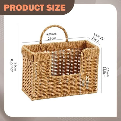 Handwoven Hanging Storage Basket for Bathroom Storage,Small