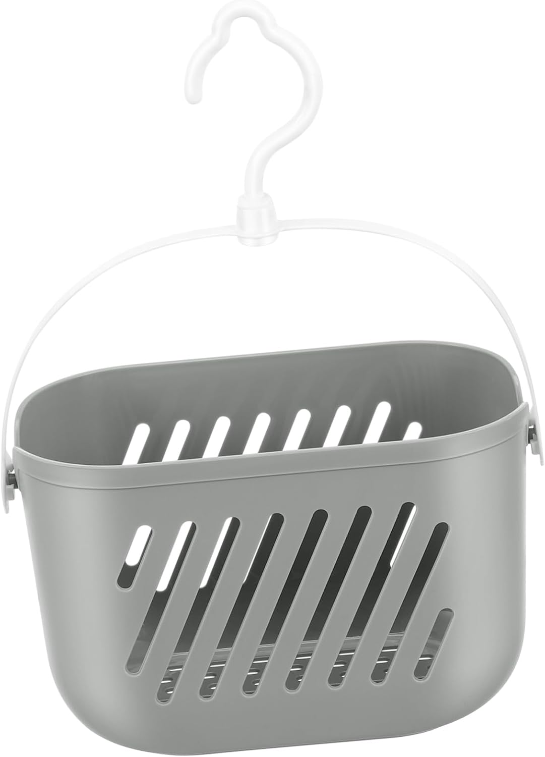 PRETYZOOM Wall Hanging Storage Basket with Hooks, Plastic Hollow Drain Design, Wall Mount Organizer for Bathroom Toiletries, Shampoo, Bath Sponges and Kitchen Pantry Sundries