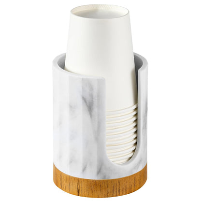 Luxspire Cup Dispenser, Gray Resin Holder for 3oz Dixie Cups
