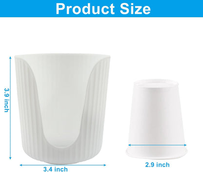 Plastic Bathroom Cup Dispenser, White