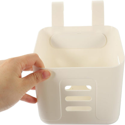 HOMSFOU 2-Pack Wall Hanging Storage Baskets with Drain Holes Plastic Kitchen and Bathroom Organizer Basket 8.07X5.90X4.52 Inches for Shampoo Lotion Sponge Storage