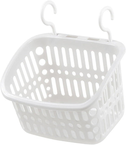 FTVOGUE Hanging Plastic Storage Basket, Durable Wall Mounted Organizer for Bathroom and Kitchen, MultiPurpose Design 13.5 X 21.5 X 17 Cm