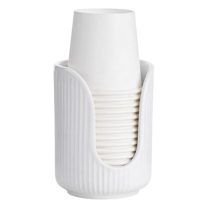Plastic Bathroom Cup Dispenser, White