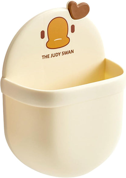 Small Wall Basket: Bathroom Organization with Adhesive Pad, No Drill Floating Storage Box for Bathroom and Bedside