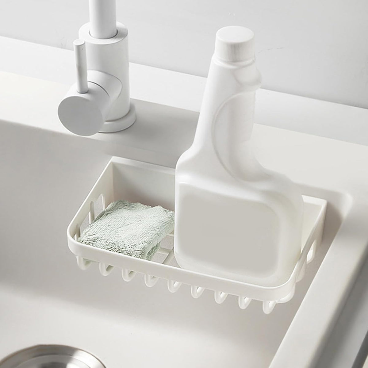 Plastic Bathroom Hanging Basket Bathroom Hanging Basket Organizer Wall Mounted Storage Space Saving Storage for Toilet (Short)