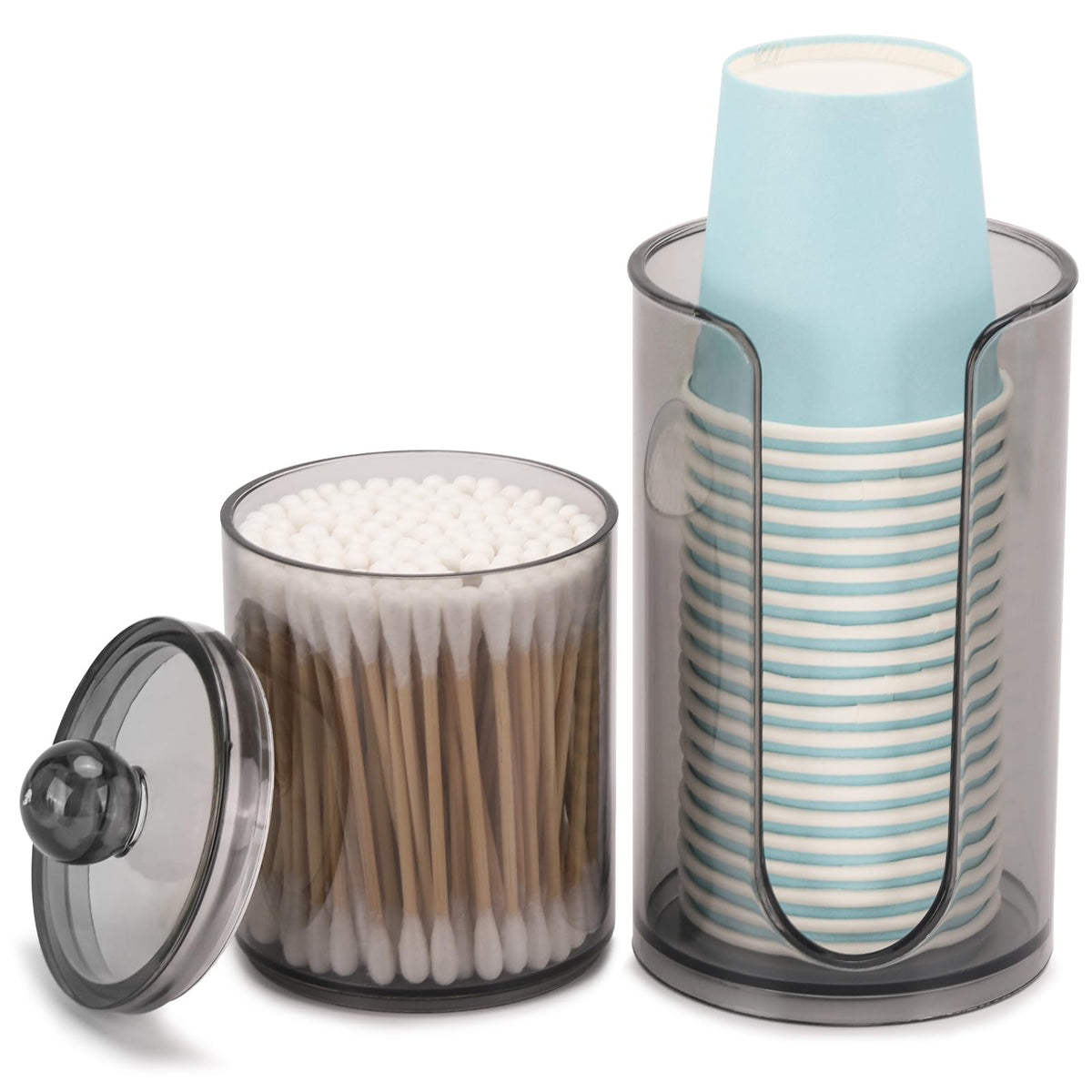 Bathroom Cup Dispenser, 3oz-5oz Small Disposable Paper Cups Holder Clear