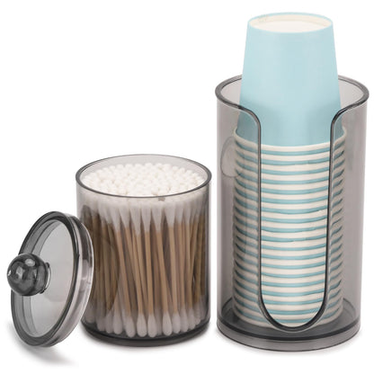 Bathroom Cup Dispenser, 3oz-5oz Small Disposable Paper Cups Holder Clear