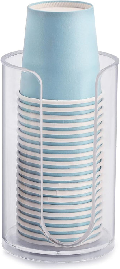 Bathroom Cup Dispenser, 3oz-5oz Small Disposable Paper Cups Holder Clear