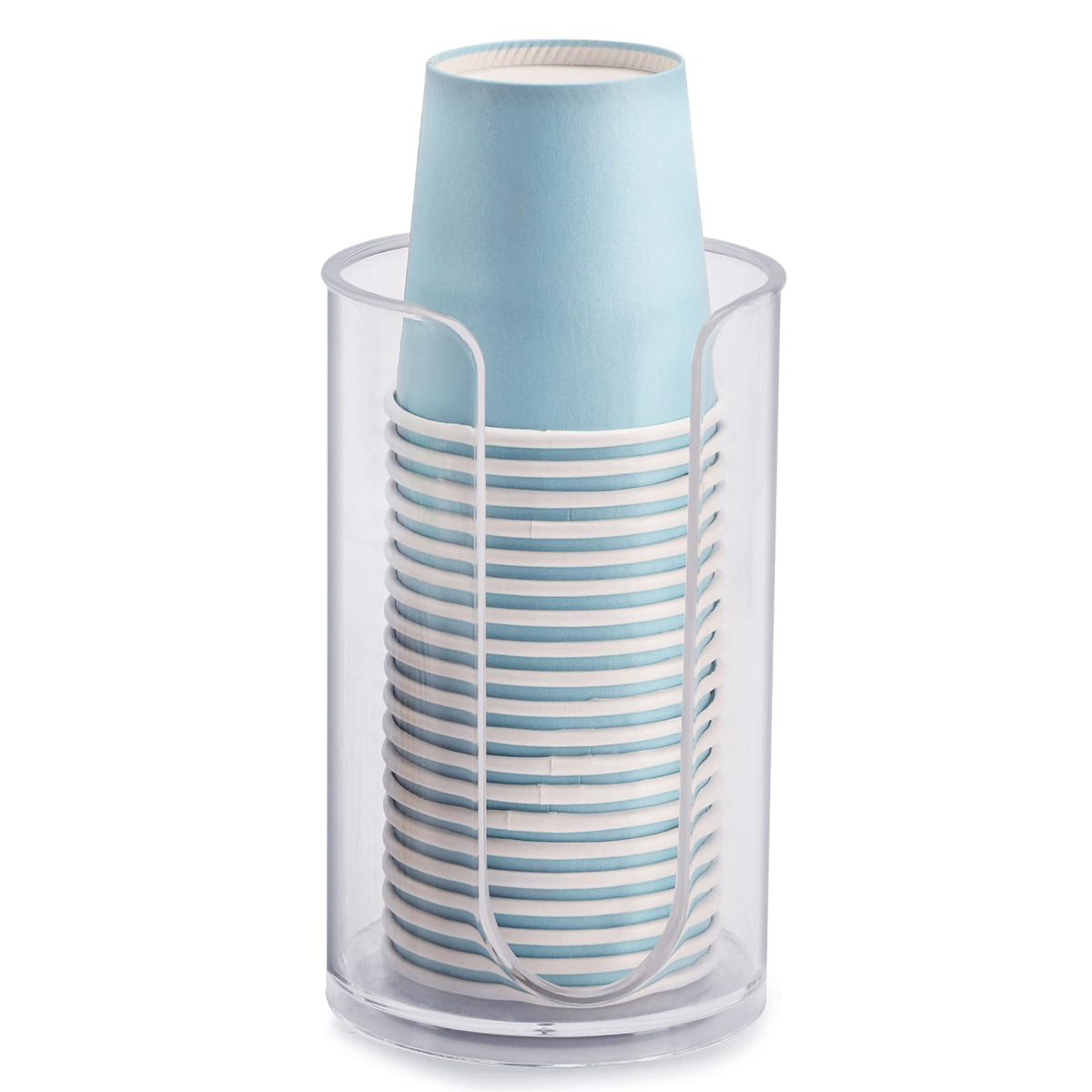 Bathroom Cup Dispenser, 3oz-5oz Small Disposable Paper Cups Holder Clear