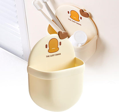Small Wall Basket: Bathroom Organization with Adhesive Pad, No Drill Floating Storage Box for Bathroom and Bedside