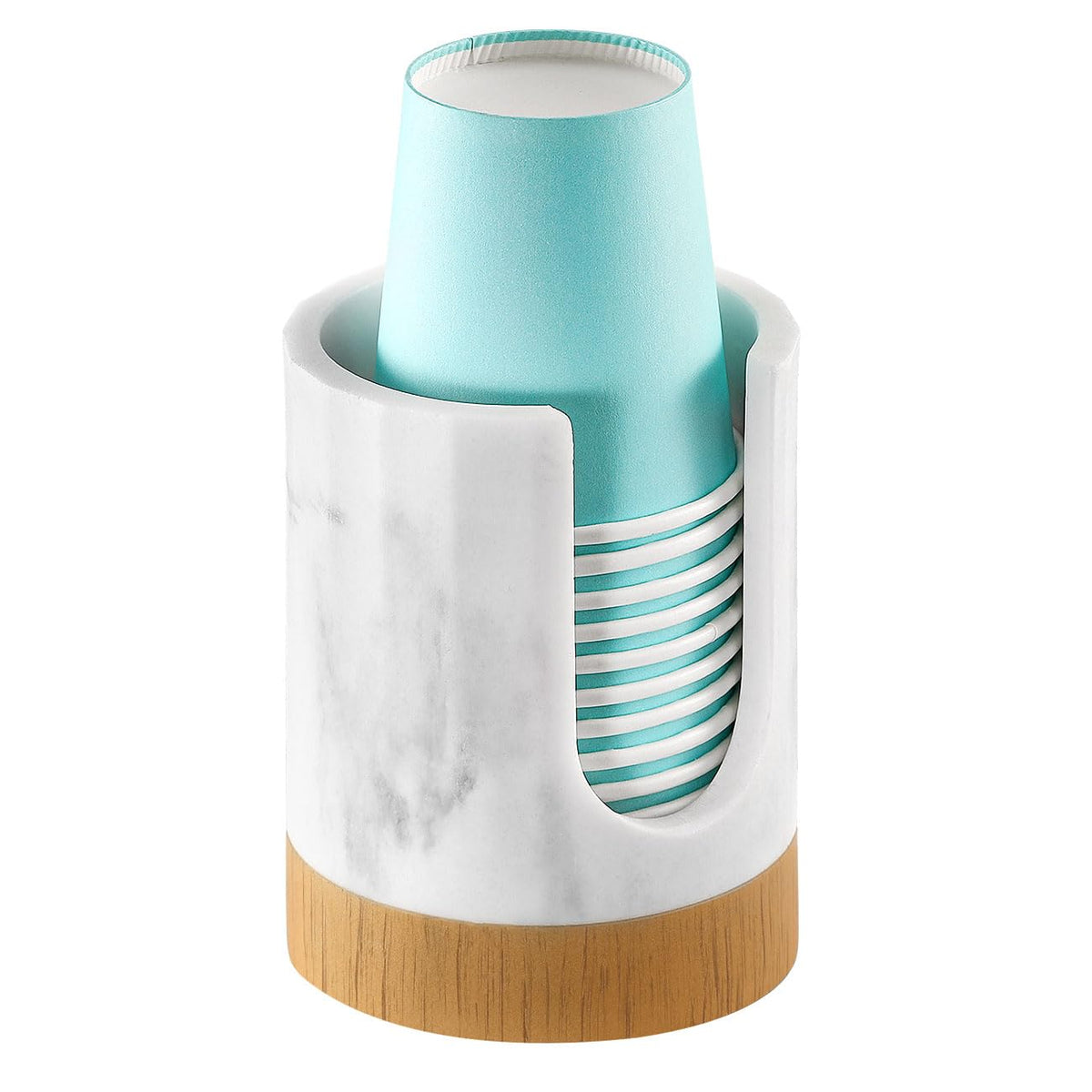 Luxspire Cup Dispenser, Gray Resin Holder for 3oz Dixie Cups