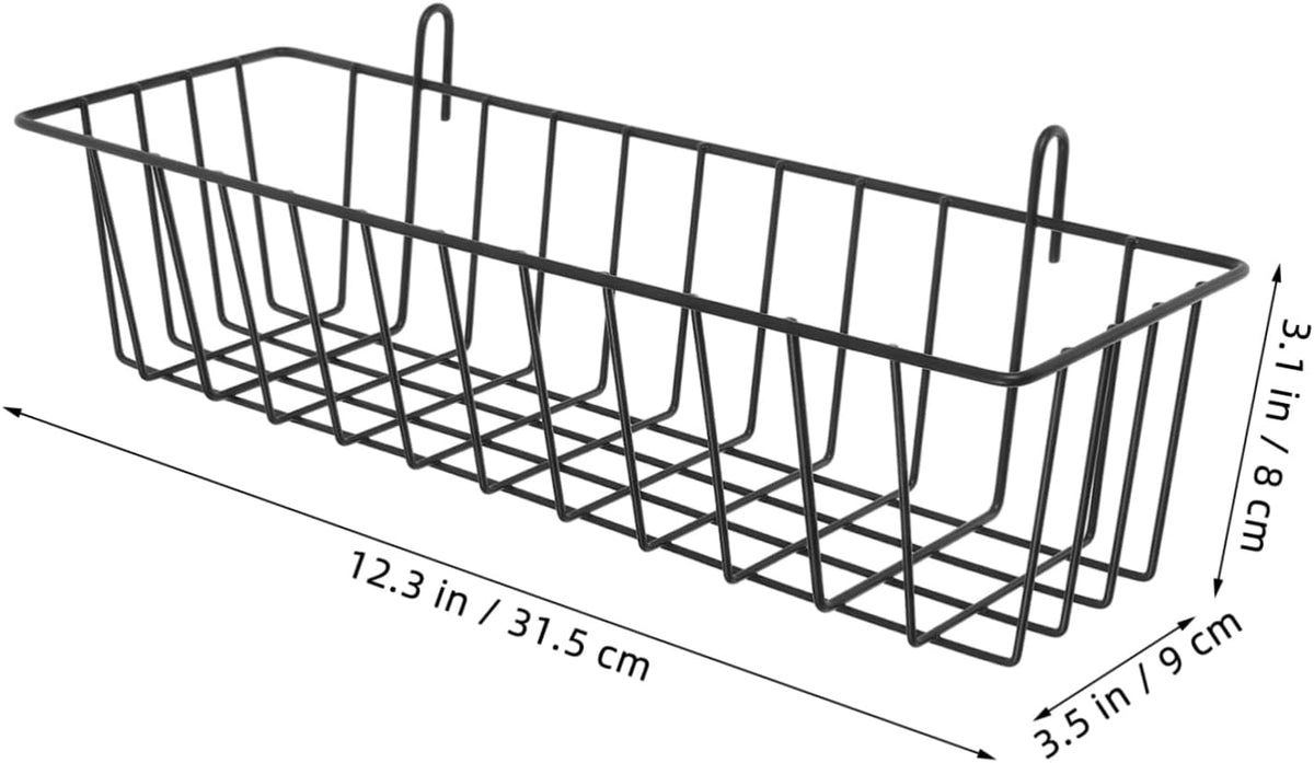 Luxshiny Small Hanging Wire Basket Iron Wall Mounted Storage Organizer