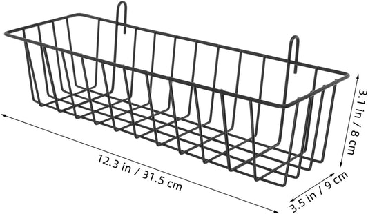 Luxshiny Small Hanging Wire Basket Iron Wall Mounted Storage Organizer