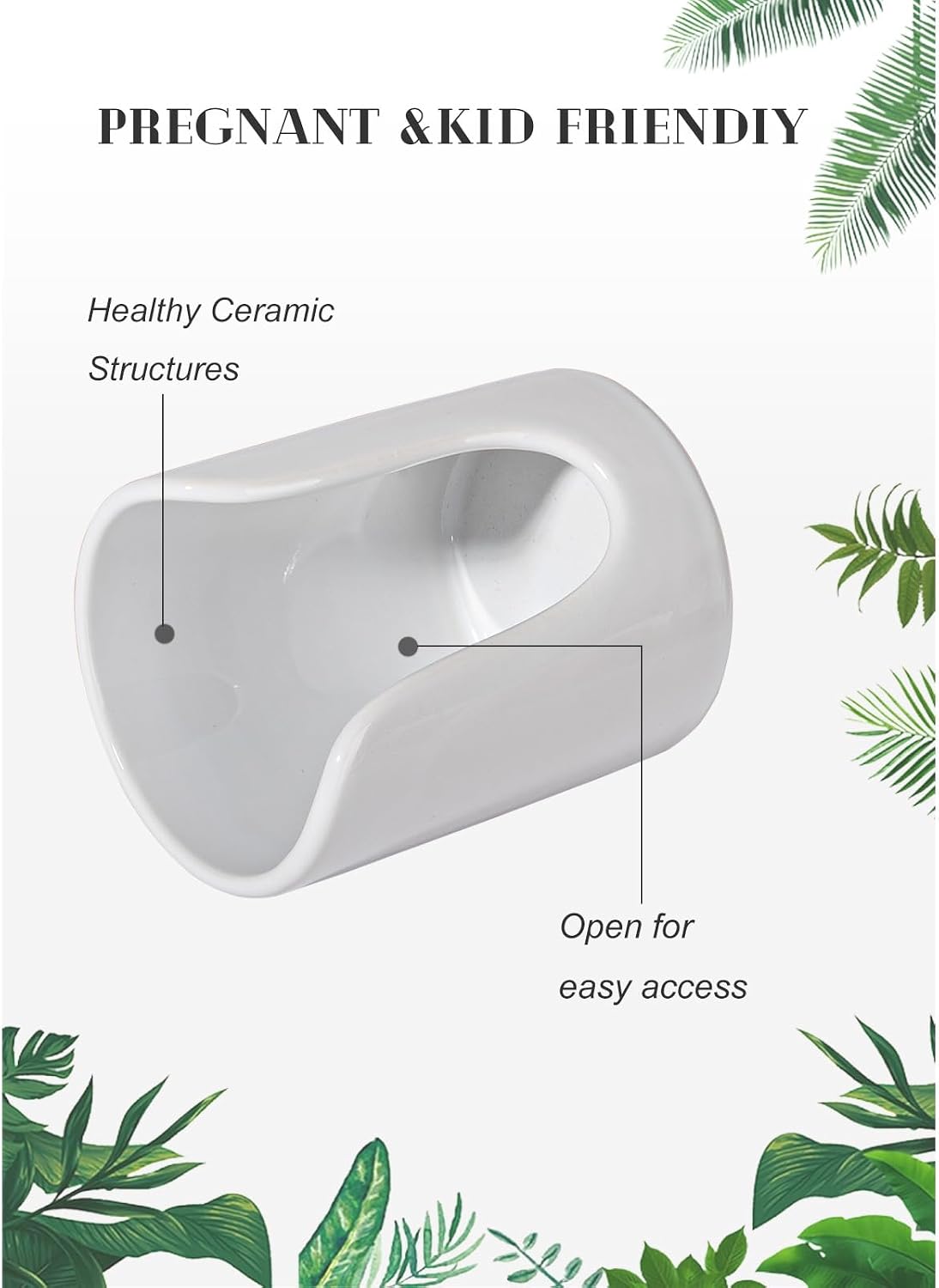Bathroom Cup Dispenser Small Cup Holder for Bathroom, Ceramic Mouthwash Cups 3 4 oz Cup Dispenser Accessories, 1 Pack, White