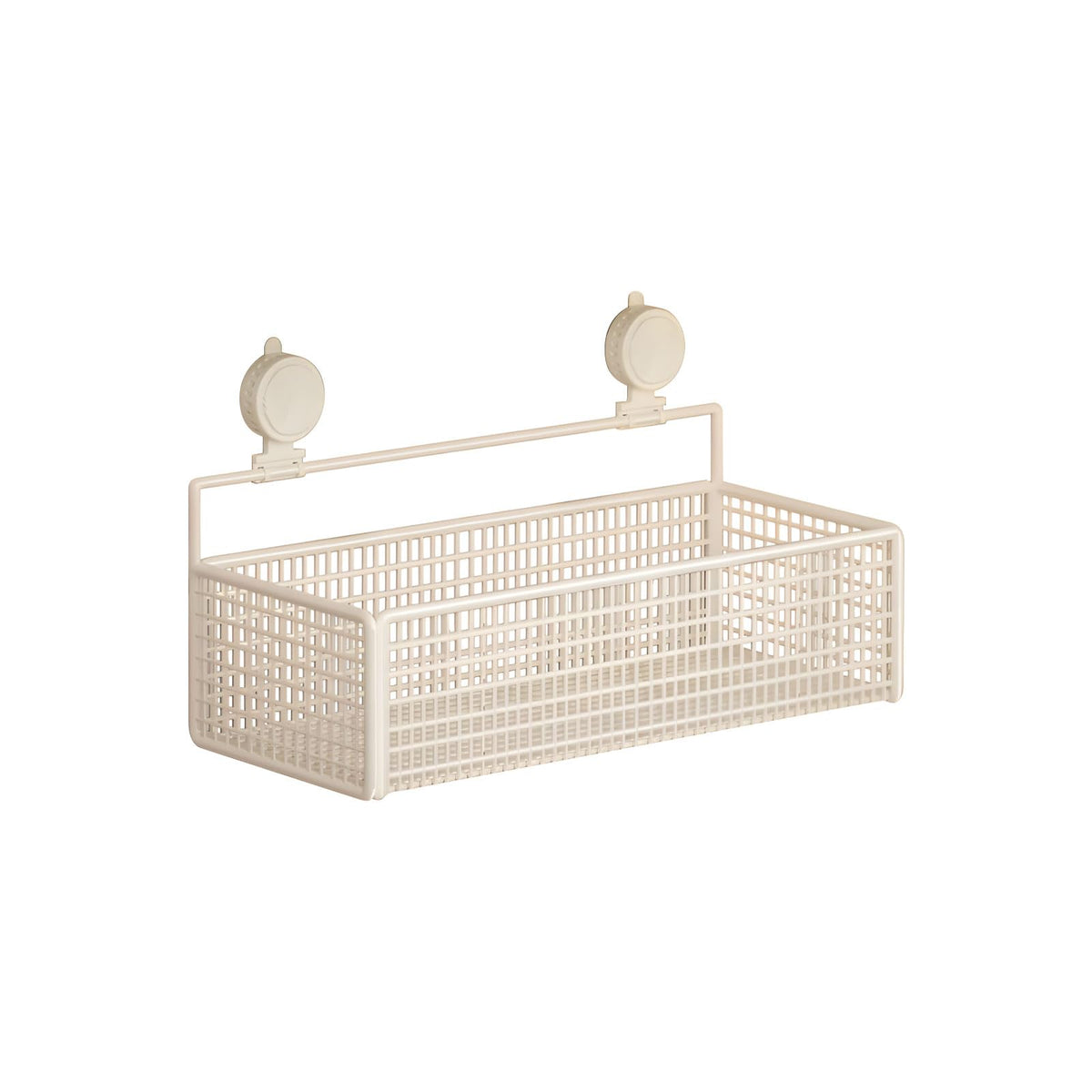 Multipurpose Wall Mounted Storage Basket for Toiletries Using Suction Technology Easy Setup Removable Bathroom Storage