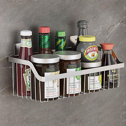 SUS304 Stainless Steel Hanging Storage Baskets Organizer Wall Mount, Metal Wire Storage Bin Rack for Kitchen Bathroom Shower Spice Shelf,L 9.84 Inch
