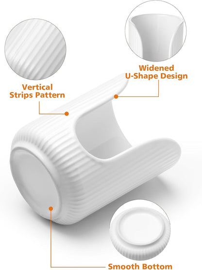 ABRUTY Bathroom Cup Dispenser, 3oz-4oz Ceramic Paper Cup Holder, Small Countertop Mouthwash Dixie Cups Accessories, for Vanity Countertops, Bathroom, Kitchen, and Dining Room