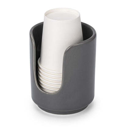 3 oz Original Ceramic Bathroom Cup Dispenser, (1 Pack, White)