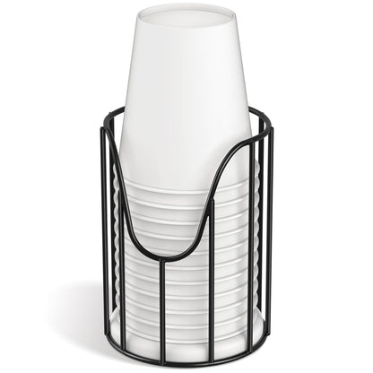 Luxspire Cup Dispenser, Stainless Steel for 3-5oz Dixie Cups, Black