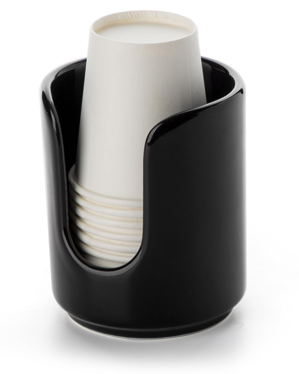 3 oz Original Ceramic Bathroom Cup Dispenser, (1 Pack, White)