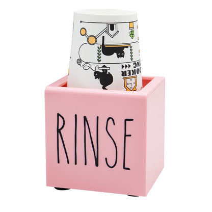 Dixie Acrylic Cup Dispenser and Holder, 3/5 oz White Paper Cup Rinse Organizer Caddy