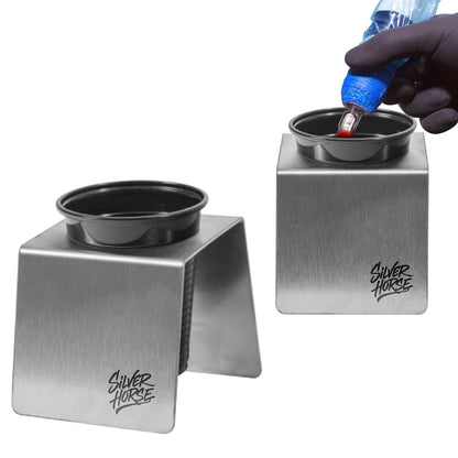 Tattoo Rinse Cup Holder Stand - Heavy Tattoo Water Cup Stand, Anti-Spill Tattoo Cup Holder, Medical Stainless Steel Professional Tattoo Supplies Accessories for Tattoo Artists (ONE CUP STAND)