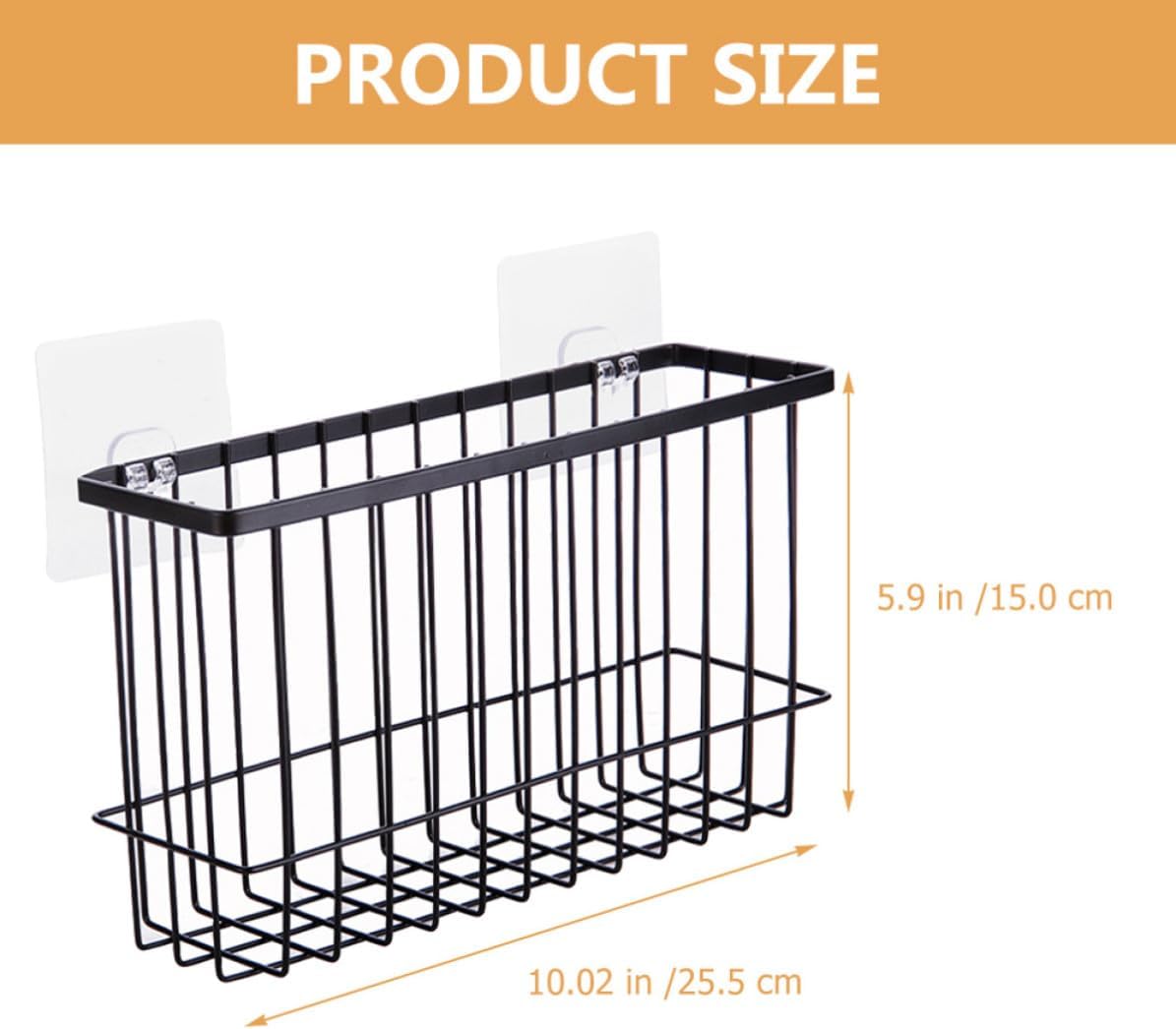 Storage Basket for Bathroom and Kitchen Wall Mounted Iron