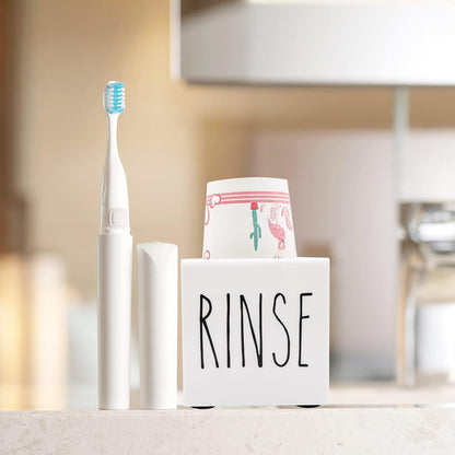 Dixie Acrylic Cup Dispenser and Holder, 3/5 oz White Paper Cup Rinse Organizer Caddy