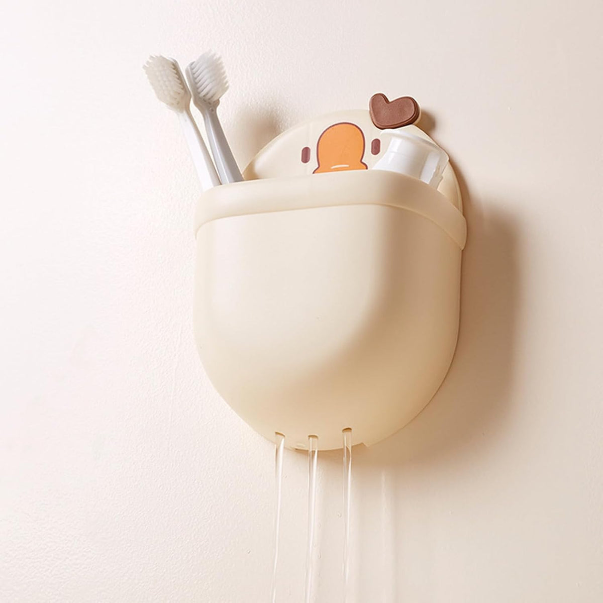 Small Wall Basket: Bathroom Organization with Adhesive Pad, No Drill Floating Storage Box for Bathroom and Bedside