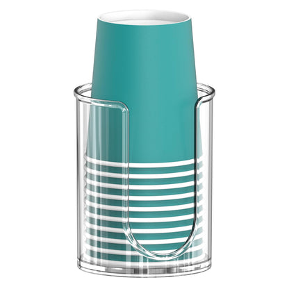 GeeRic Bathroom Cup Dispenser 3 oz, 1 Pack Small Disposable Paper Cups Holder for Bathroom, Countertop Mouthwash Cup Holder for Dixie and Paper Cups(Clear)